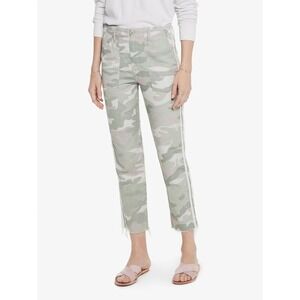 NWT MOTHER The Shaker Chop Crop Fray Camo Pants - Desert Print 🏜️ Size 26 $218